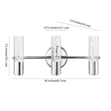 Bolha Minimalist Modern Bubble Acrylic/Iron Integrated LED Vanity Light